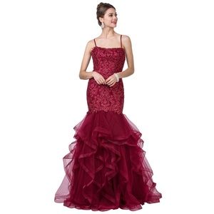 🆕NWT PROM BRIDESMAIDS Embellished Mermaid Gown